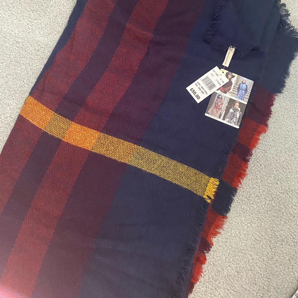 Collectioneighteen blanket scarf - dark blue plaid